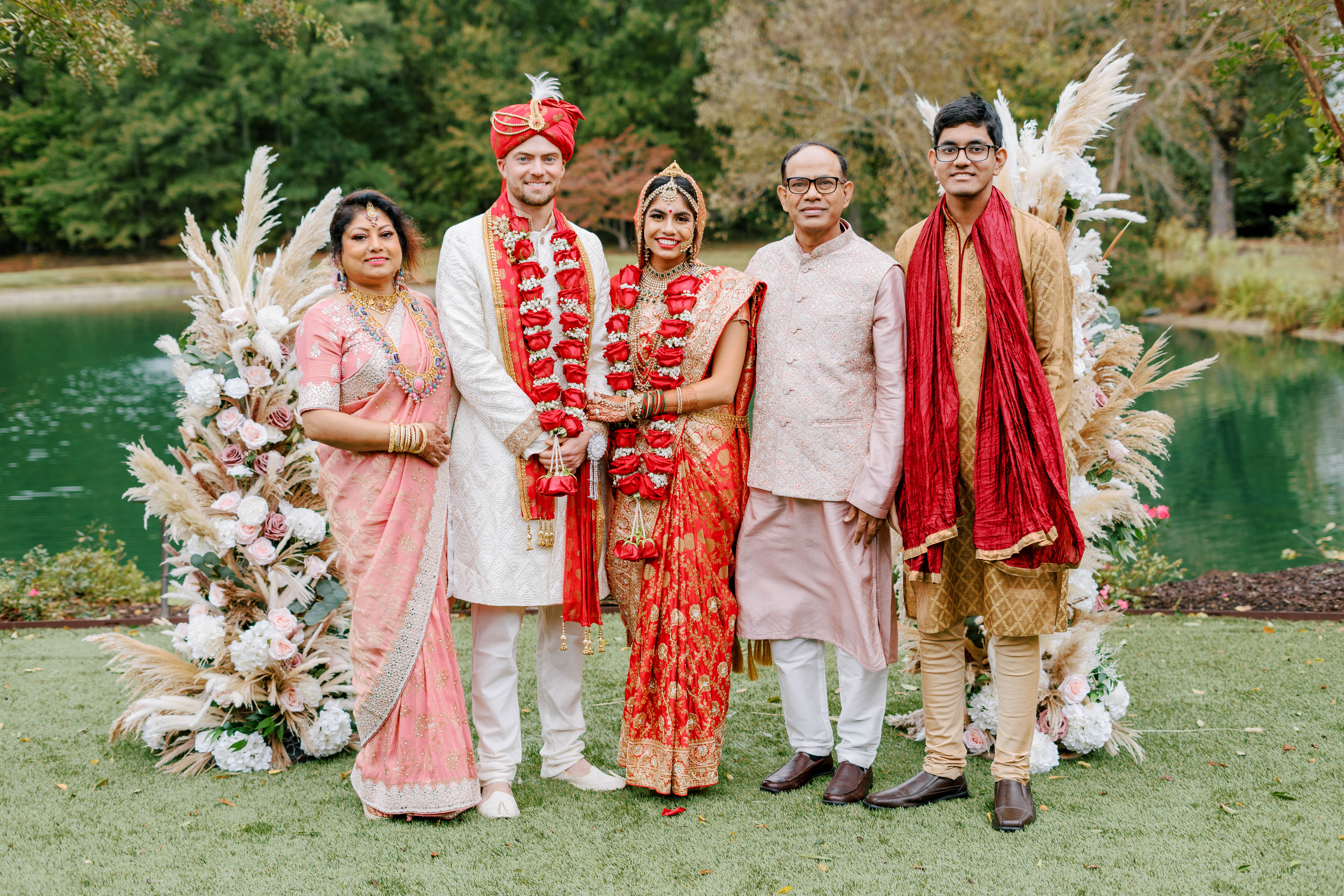 Dr. Daly surrounded by her parents and family during her Nikah