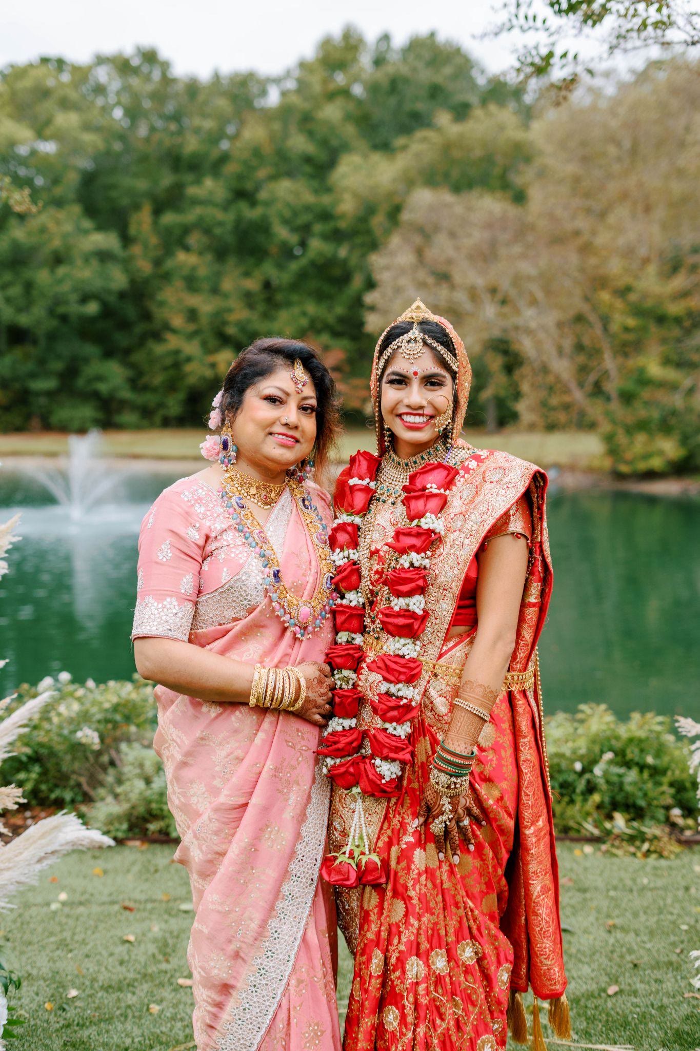 Dr. Shaoleen Daly with her mother, Jhuma, on her wedding day